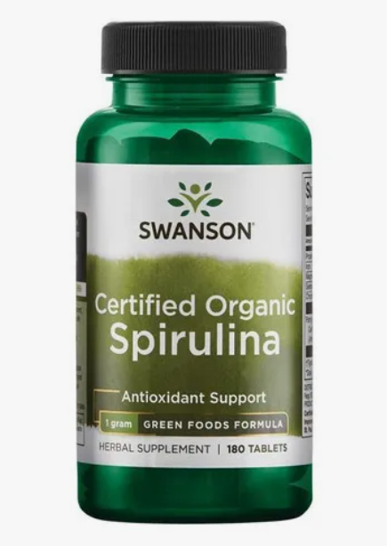 Spirulina Orgânica 500mg Swanson 180 Tablets 1