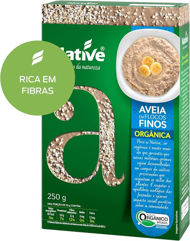 Aveia Em Flocos Finos Orgânica Native 250 g 2