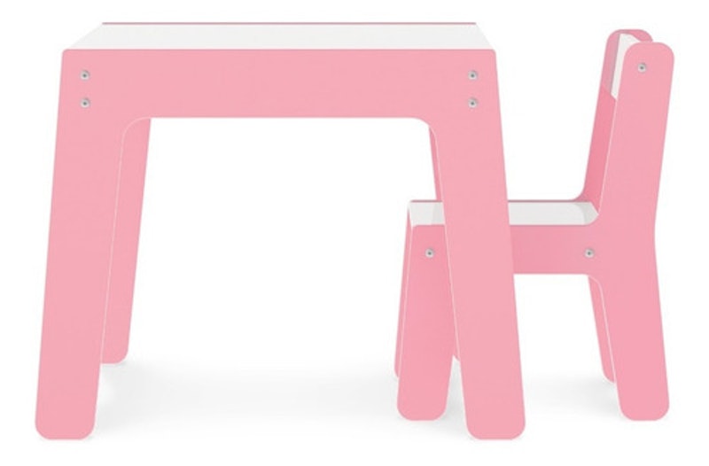 Conjunto Mesa + Cadeira Infantil Rosa 2