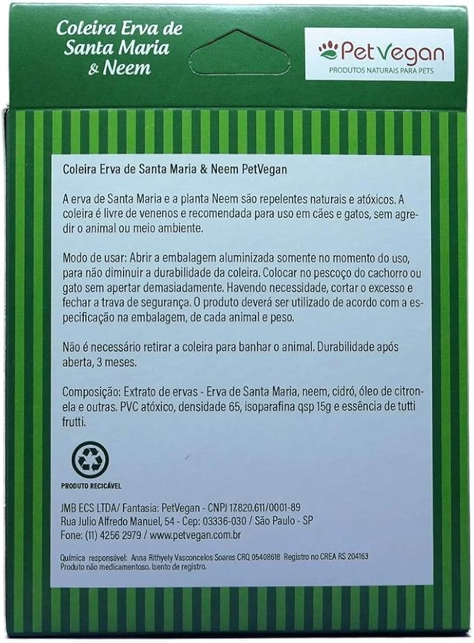 Coleira Erva de Santa Maria & Neem 2