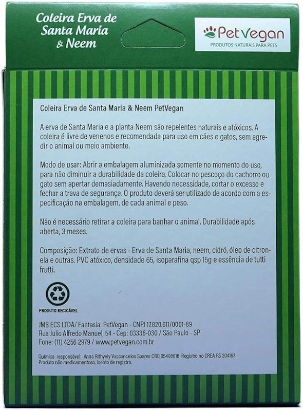 Coleira Erva de Santa Maria & Neem 2