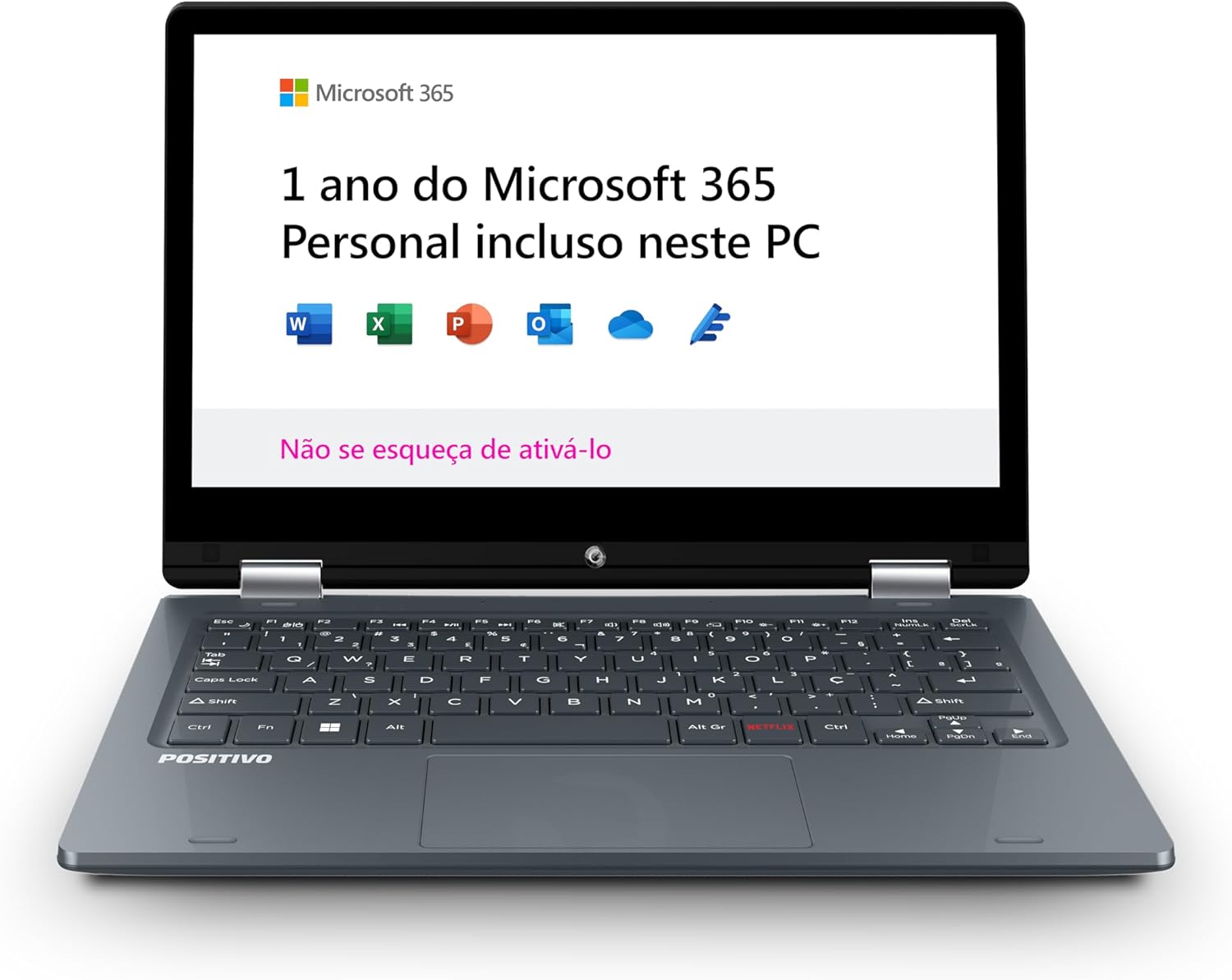 Notebook 2 em 1 Positivo Duo C4128B-3 Intel Celeron Windows 11 Home 11,6" 2
