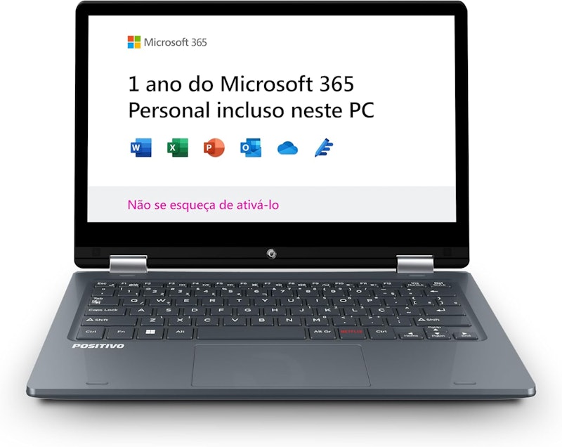 Notebook 2 em 1 Positivo Duo C4128B-3 Intel Celeron Windows 11 Home 11,6" 2