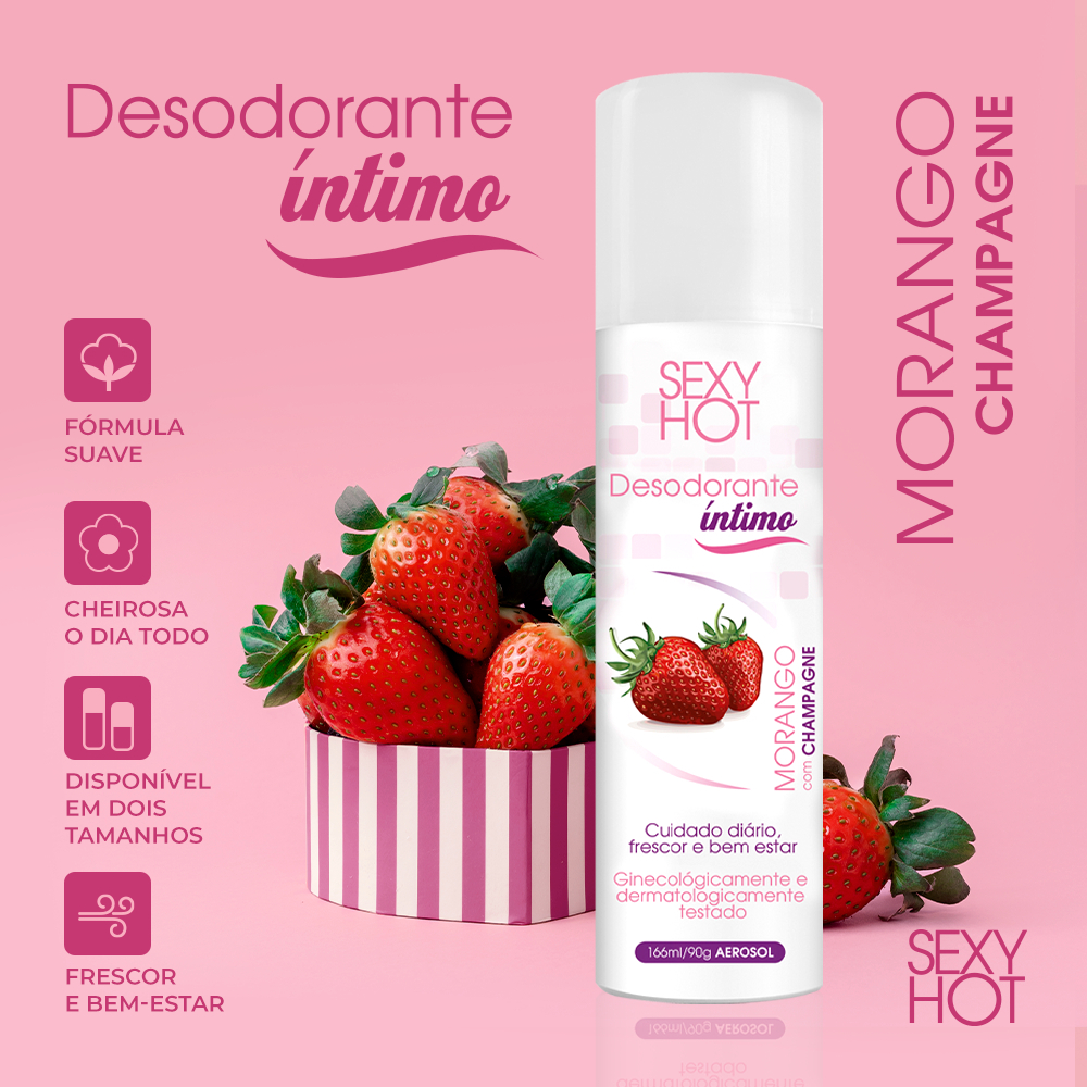Desodorante Íntimo Morango com Champagne Eva 2