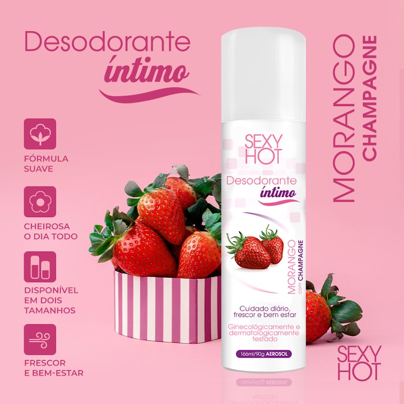 Desodorante Íntimo Morango com Champagne Eva 2