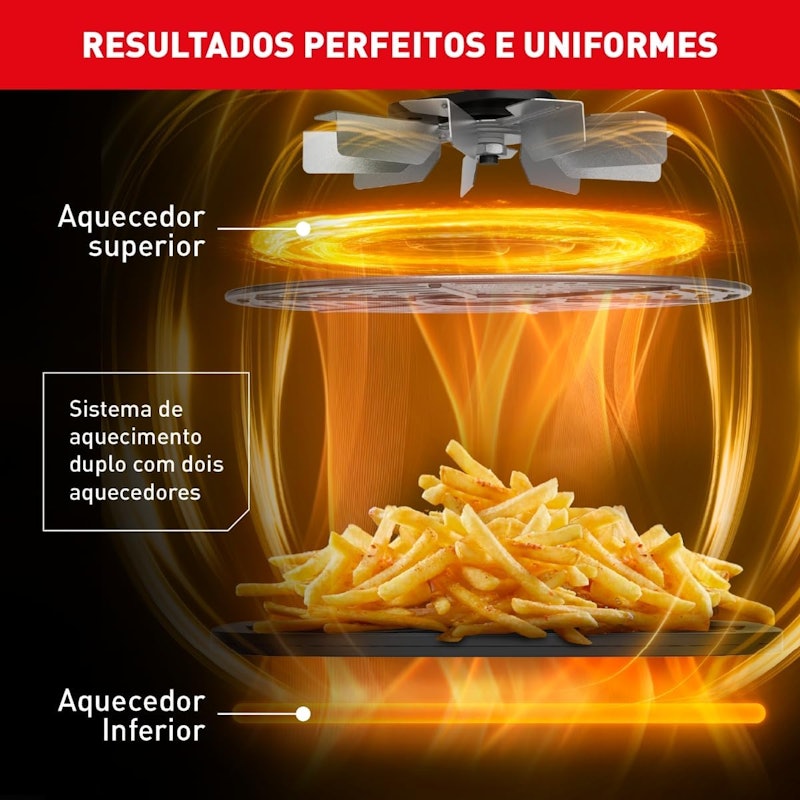 Fritadeira Air Fryer Arno Easy Fry Extra Superfície Cinza AFP4 4