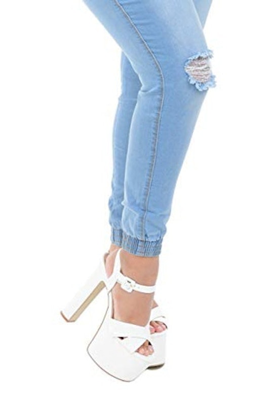 Calça Jogger Feminina Jeans com Elástico 4