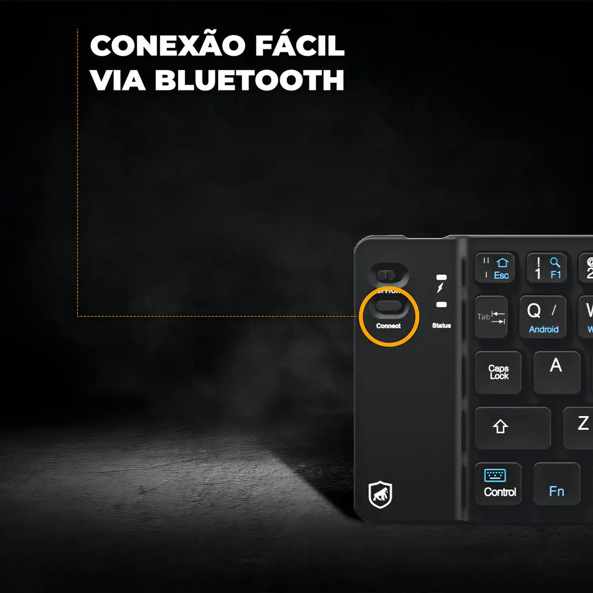 Mini Teclado Dobrável sem Fio Armor Gshield 4