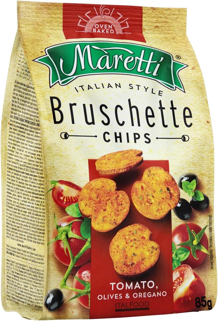Snack de Trigo Tomate, Azeitona e Orégano Maretti Bruschette 4