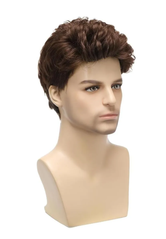 Peruca Masculina Marrom Curta 4