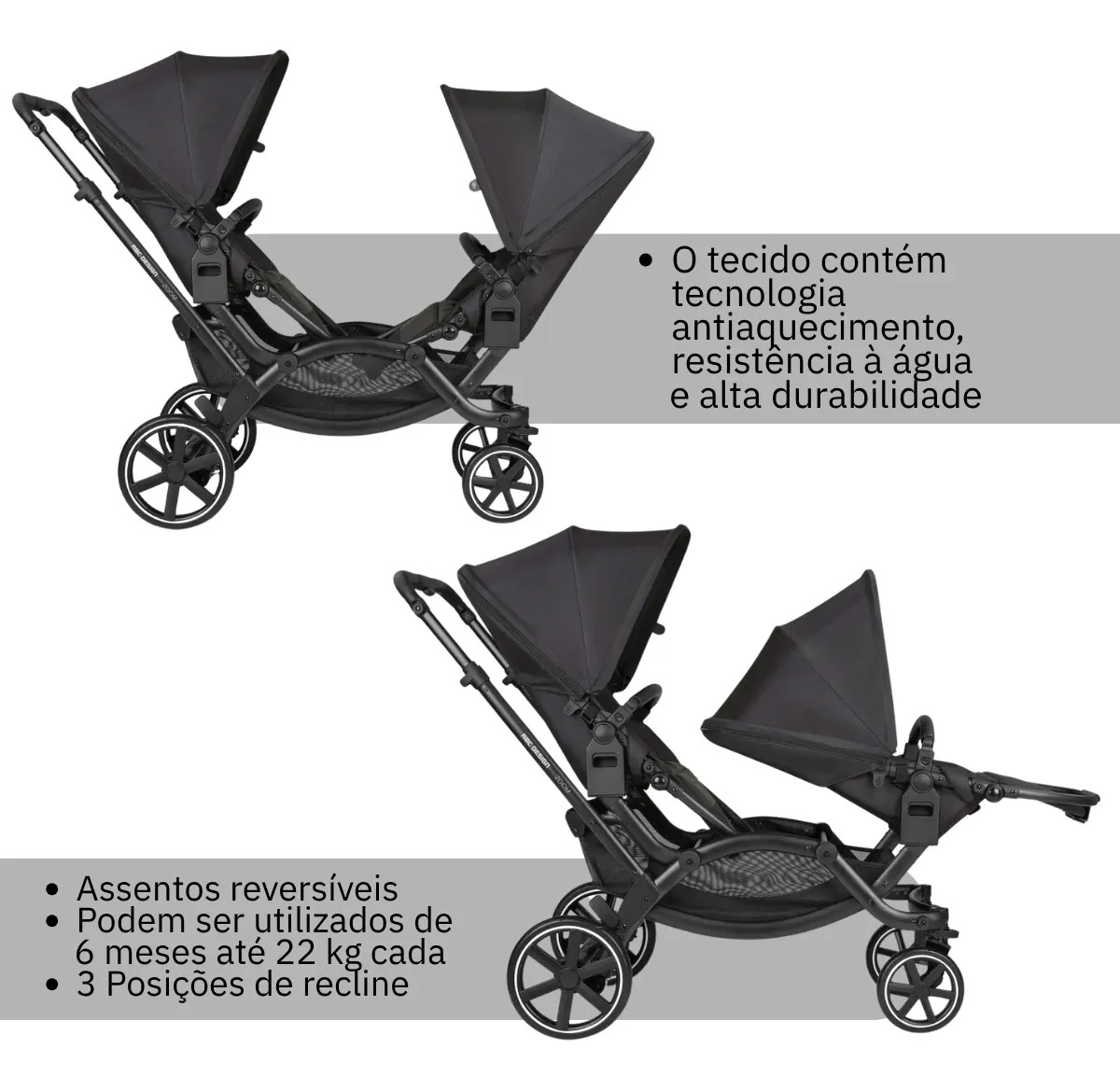 Carrinho de Bebê Zoom Ink/Storm 4