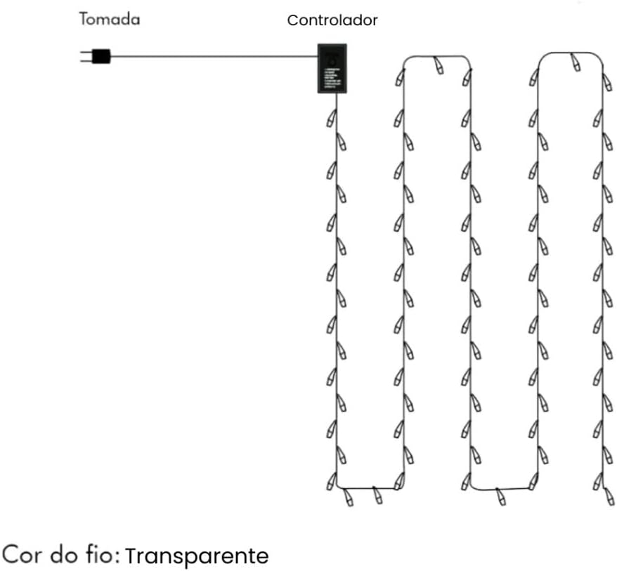 Cordão Pisca 100 LEDs 5