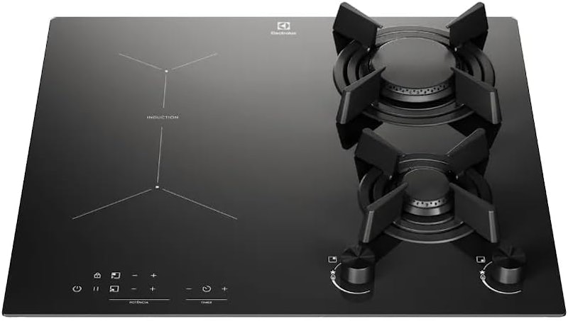 Cooktop 4 Bocas de Indução e a Gás Híbrido 1