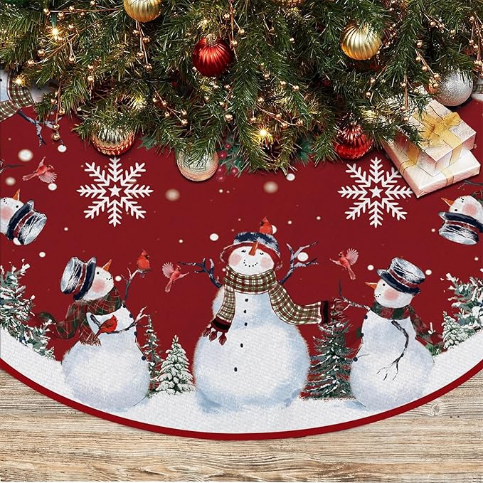 Saia de Árvore de Natal Boneco de Neve 1