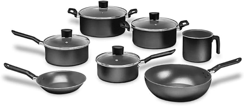 Jogo de Panelas Brinox Ebony Antiaderente Pro-Flon 7 Peças 1