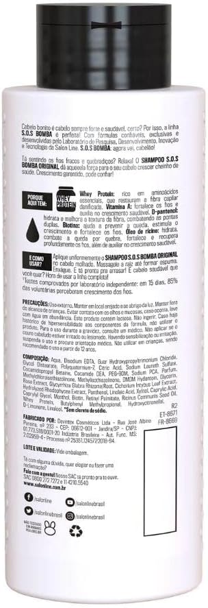 Kit Shampoo + Condicionador SOS Bomba Original 4