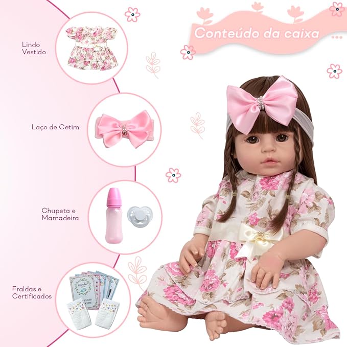 Boneca Bebê Reborn Realista 2