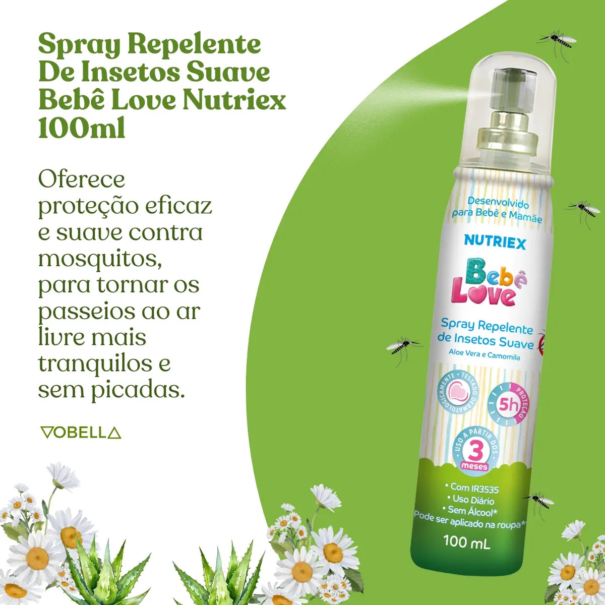 Spray Repelente de Insetos Suave Bebê Love 2