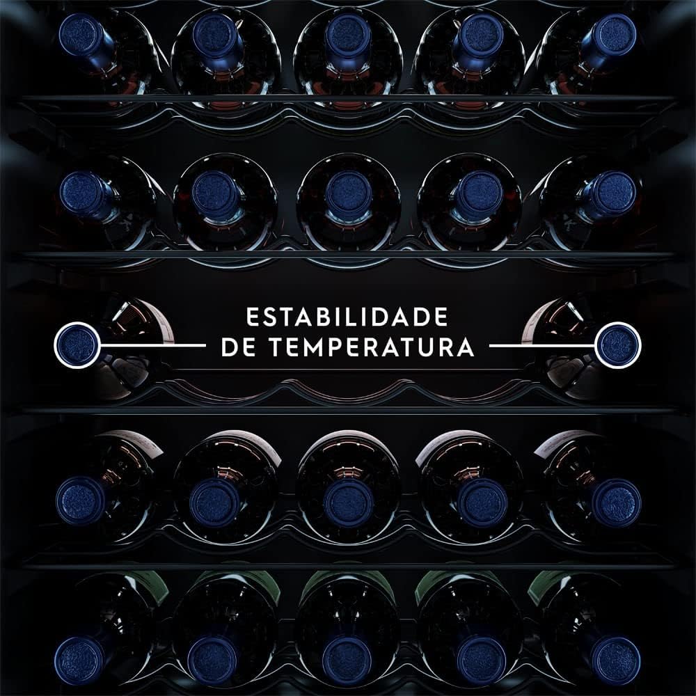 Adega de Vinho Climatizada 34 Garrafas uma Porta com Painel Digital  5
