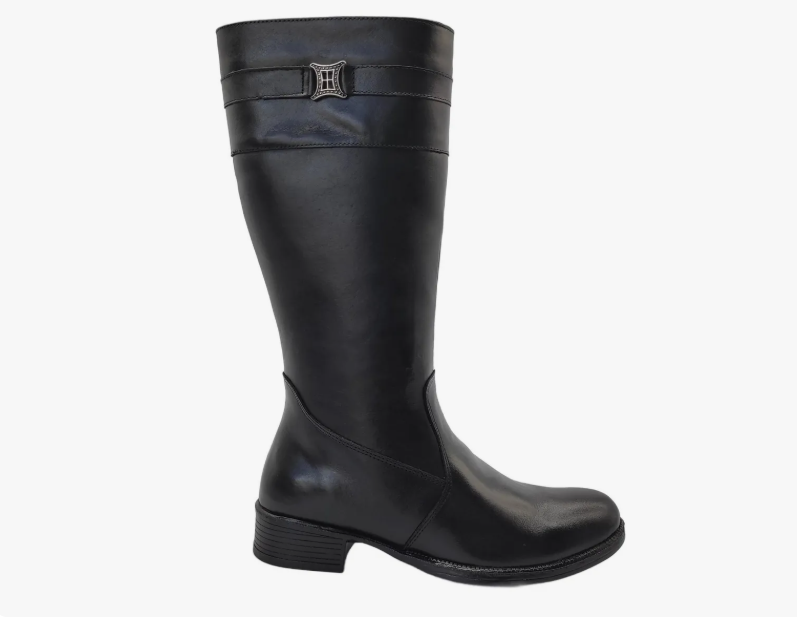 Bota Feminina Montaria Preto Cano Longo 1