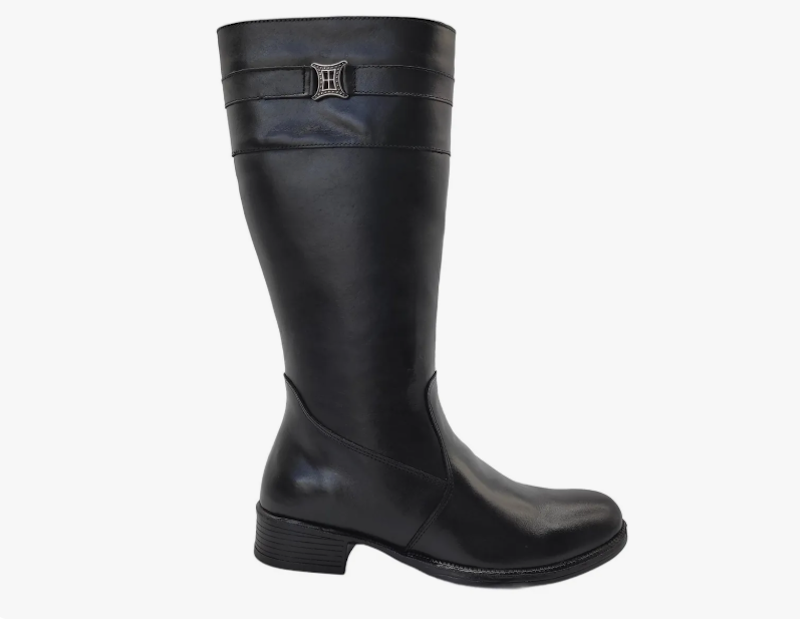 Bota Feminina Montaria Preto Cano Longo 1
