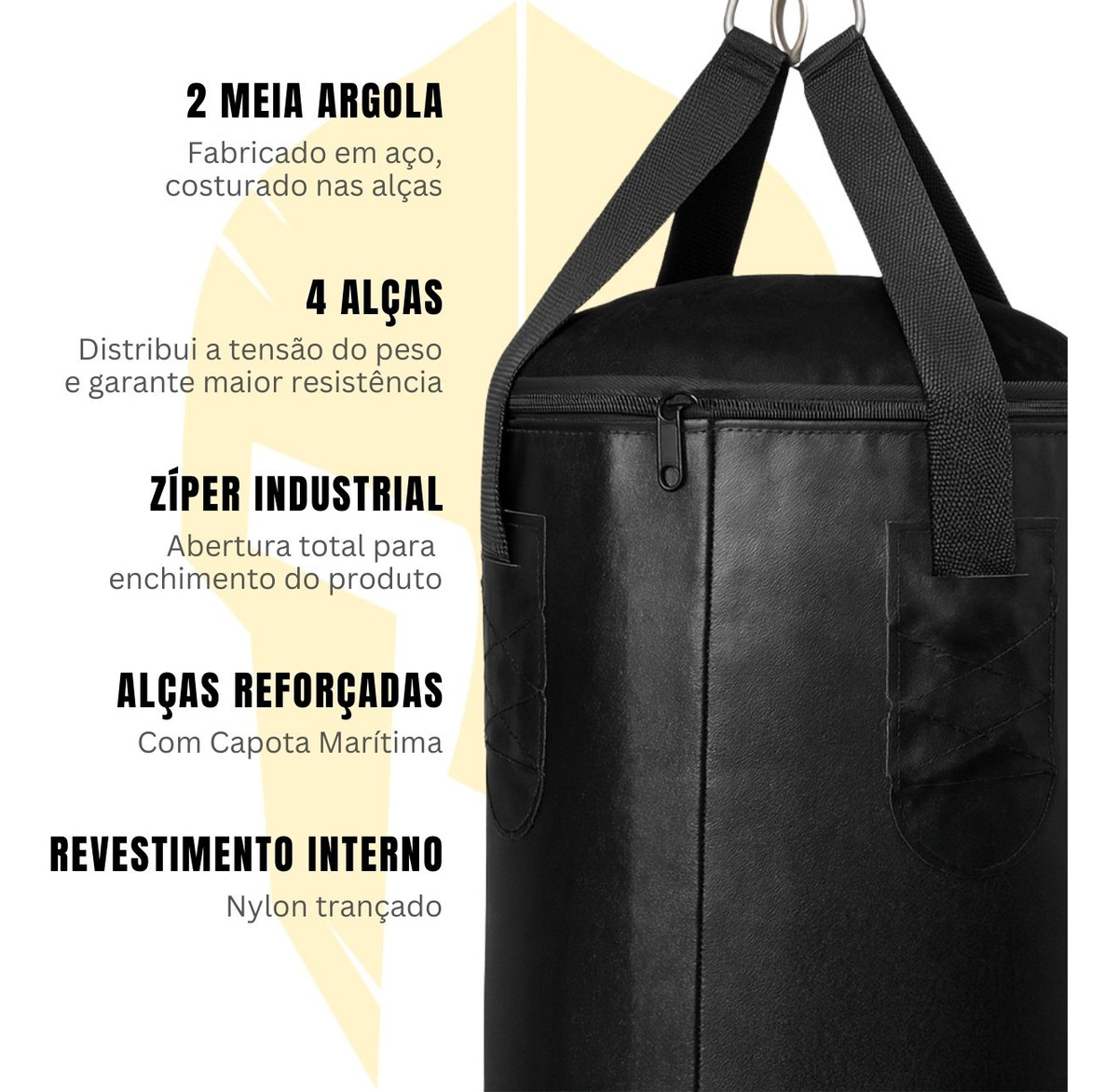 Saco de Pancada Troia Sport 120 cm + Luva + Suporte 2