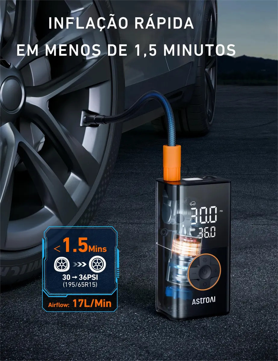 AstroAI Compressor de Ar Portátil L7 para Carro 5