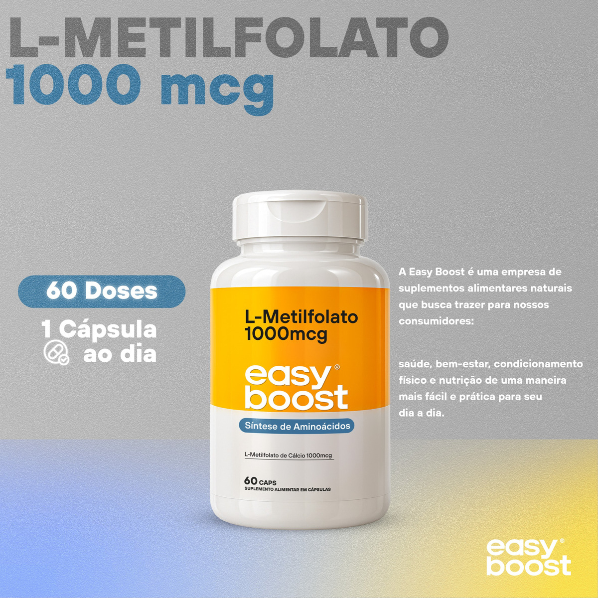 Metilfolato 1000 mcg 60 Caps 3