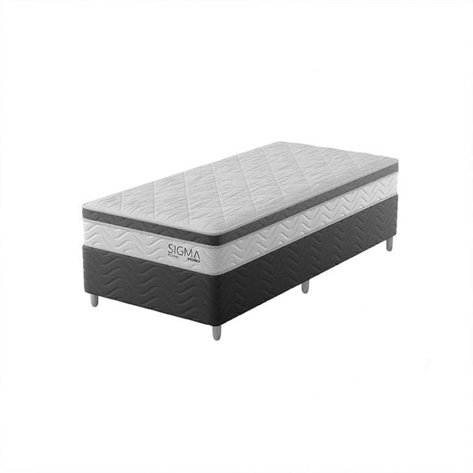 Cama Box com Colchão Solteiro Sigma Misto 1