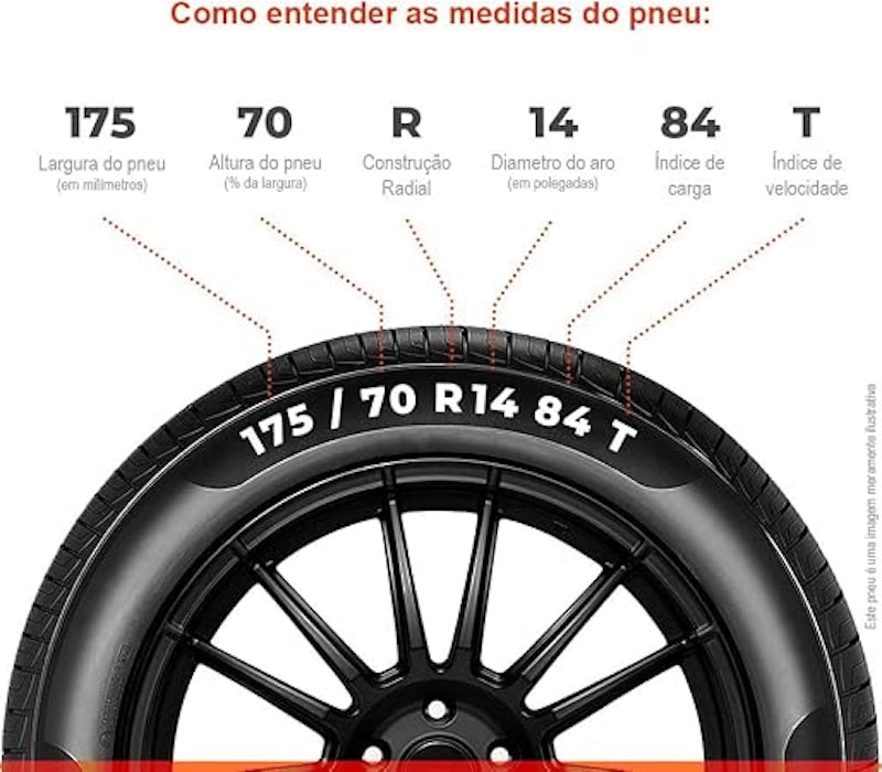 Pneu Pirelli P400 EVO 175/70 R14 Aro 14 84T 4