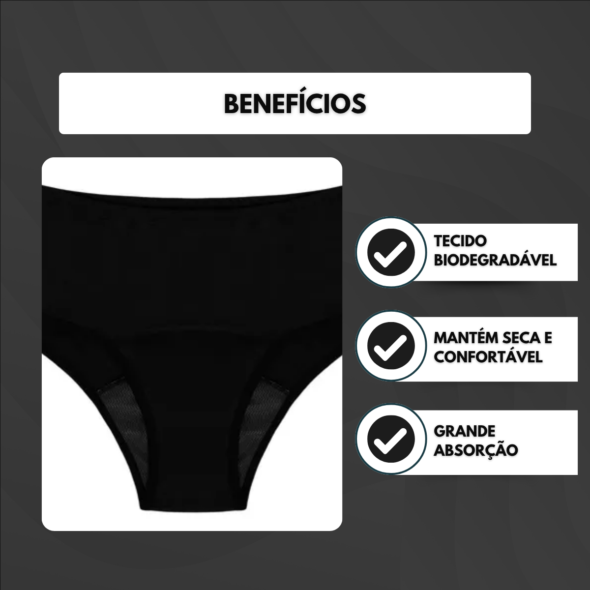 Calcinha Absorvente Inciclo Básica Conquista 3