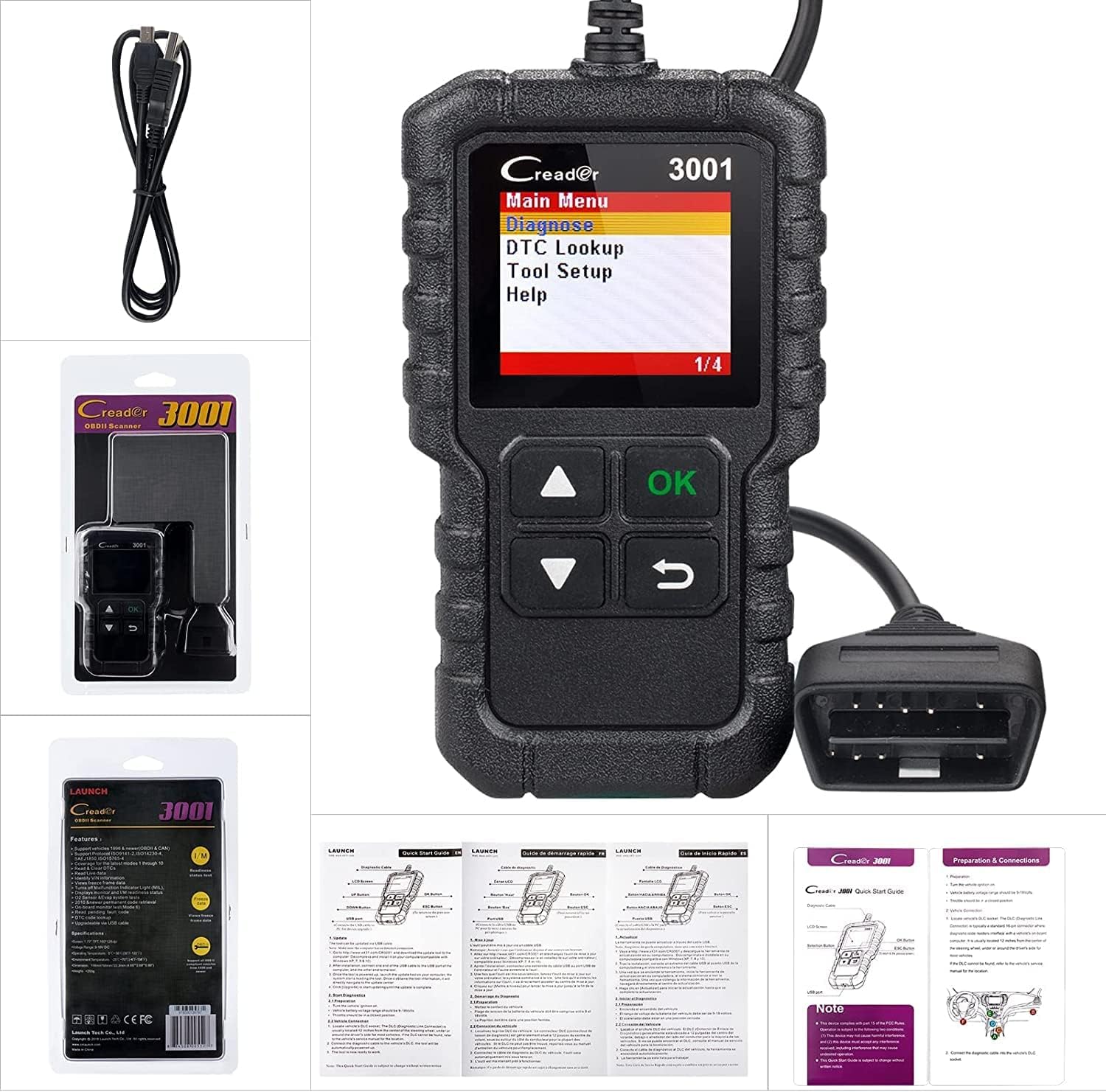 Scaner Automotivo Launch Creader 3001 3
