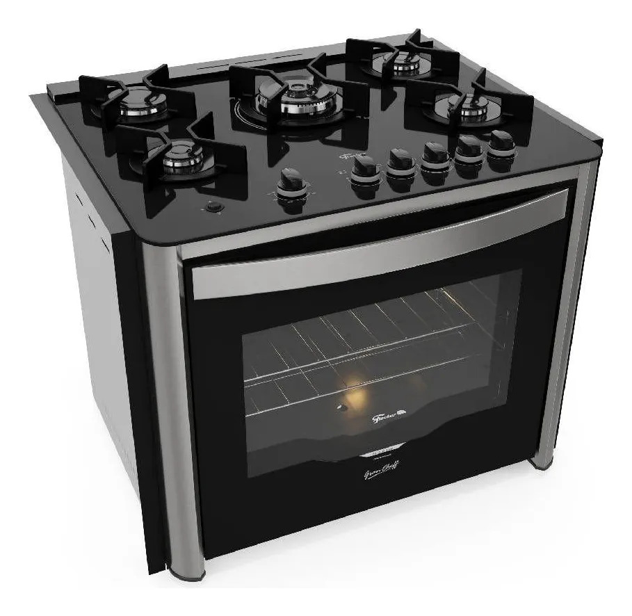 Fogão de Embutir Fischer 5 Bocas Tripla Chama Gran Cheff com Grill 2