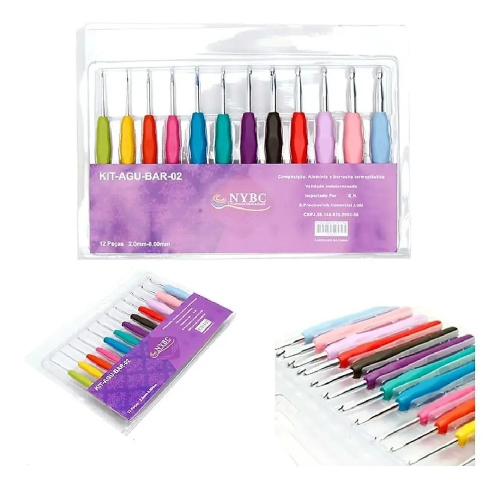Kit de 12 Agulhas para Crochê 1