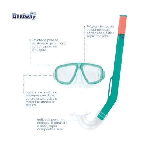 Kit Snorkel com Máscara Infantil Fundive 4