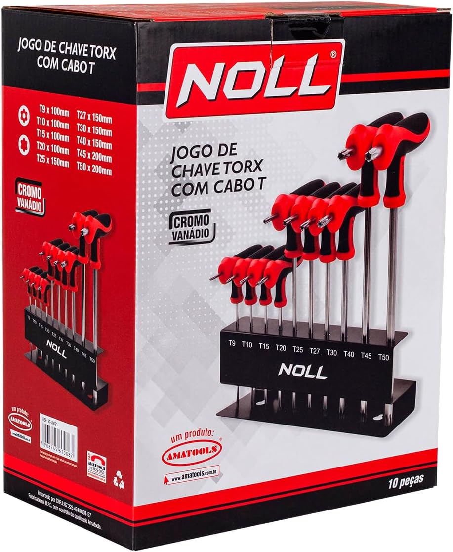Jogo Chave Torx com Cabo T 10 Peças 2