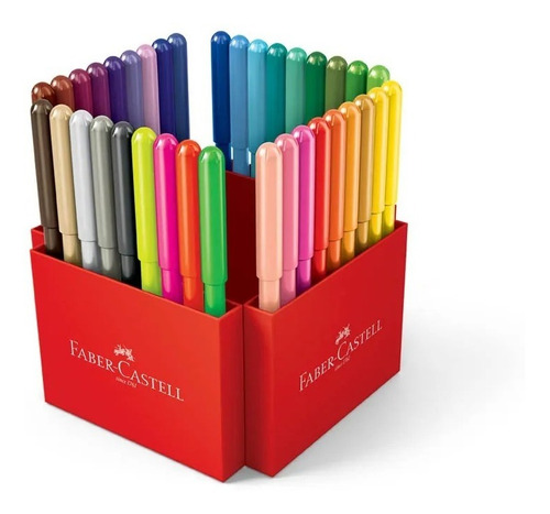 Caneta Hidrográfica 36 Cores Vai e Vem Faber-Castell  2