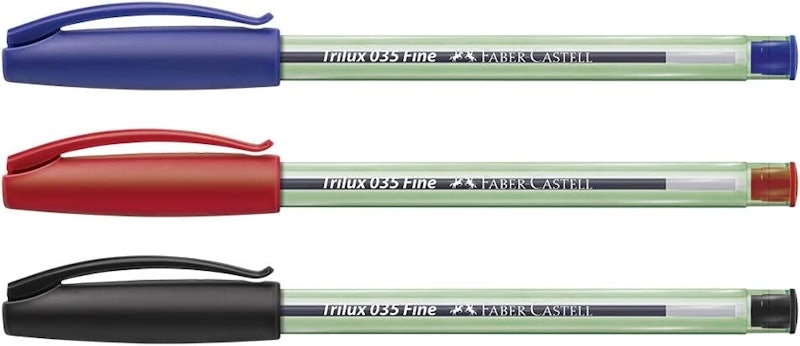 Caneta Esferográfica Trilux 0.8mm 3 Cores 2