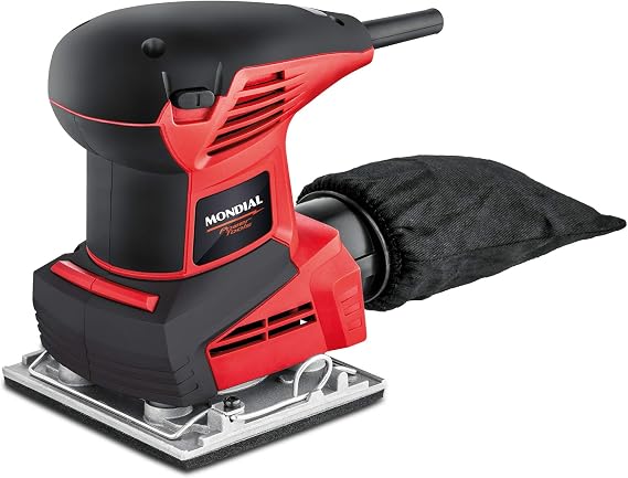 Lixadeira Orbital de 1/4 de Lixa Mondial Vermelho 250 W 1