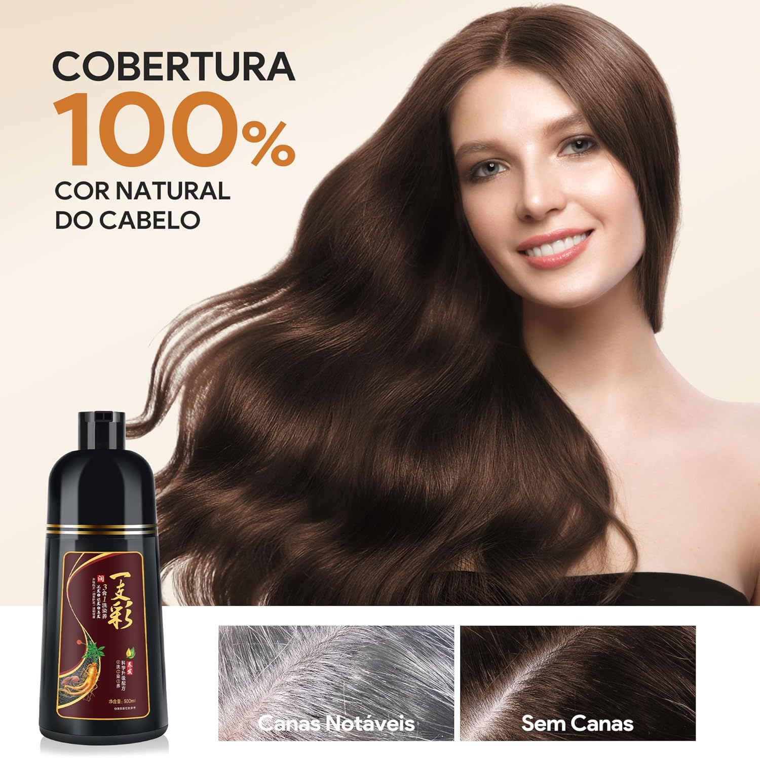Shampoo de Tintura 3 em 1 Iiimeidu 4
