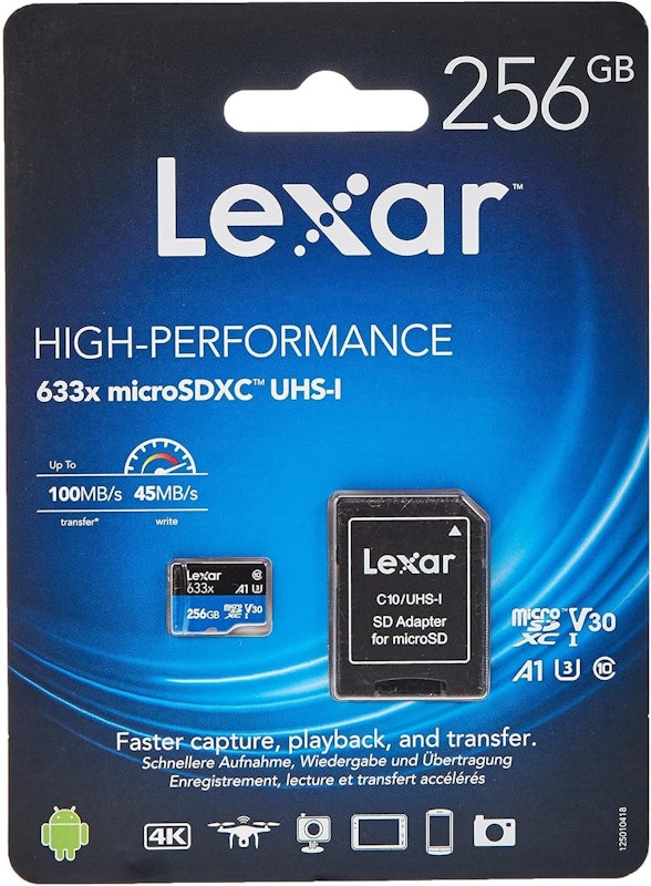 Cartão Lexar High-Performance 633x microSDHC/microSDXC UHS-I 2