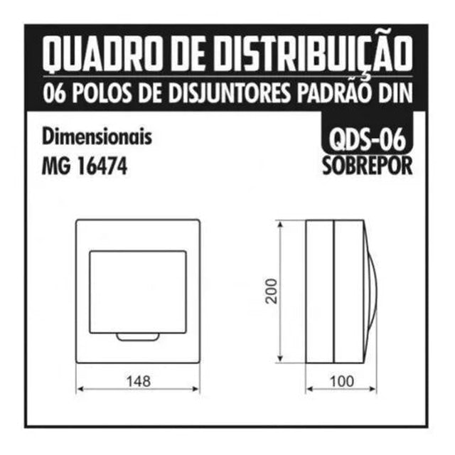 Quadro de Distribuição de Sobrepor MarGirius 2