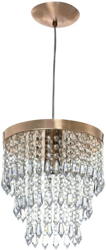 Lustre Pendente de Cristal Acrílico Manucrillic Cobre 1