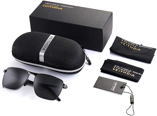 Óculos de Sol Vintage Masculino Polarizado com Lente UV400 2