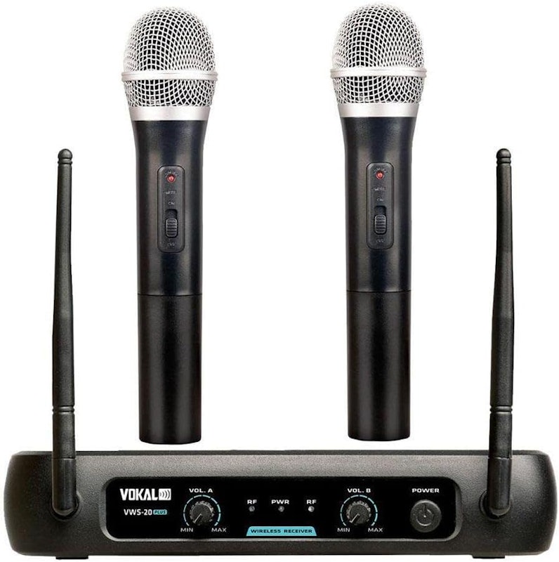 Microfone sem Fio Duplo Vokal VWS 20 Plus 1