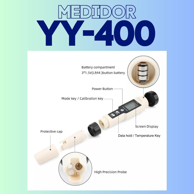 Medidor pH Digital Água Yieryi 5