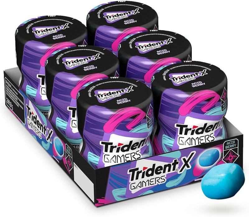 Chiclete Trident X Gamers Acid Berry 1