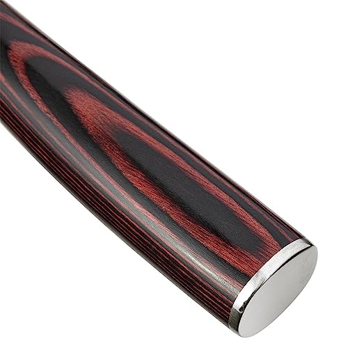 Faca Inox de Filetar Cabo Madeira Damascus 5