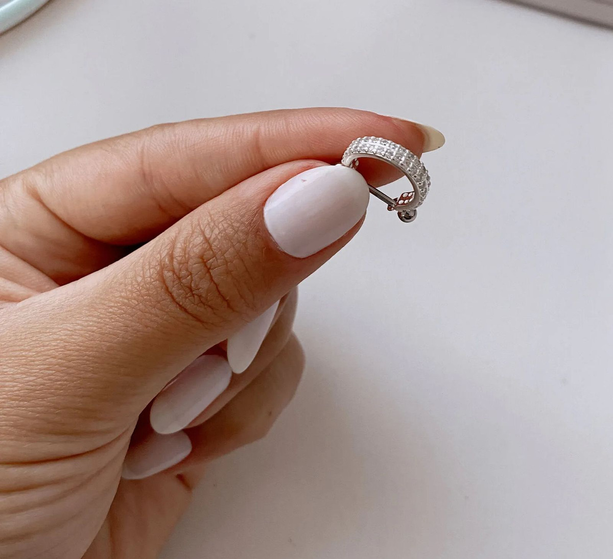 Piercing Conch Cravejado Duplo Prata 925 2