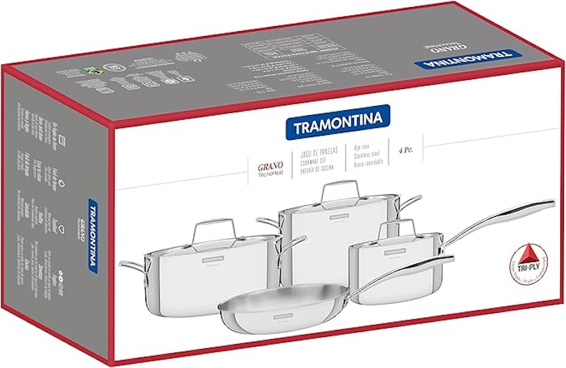 Jogo de Panelas Tramontina Grano em Aço Inox 2